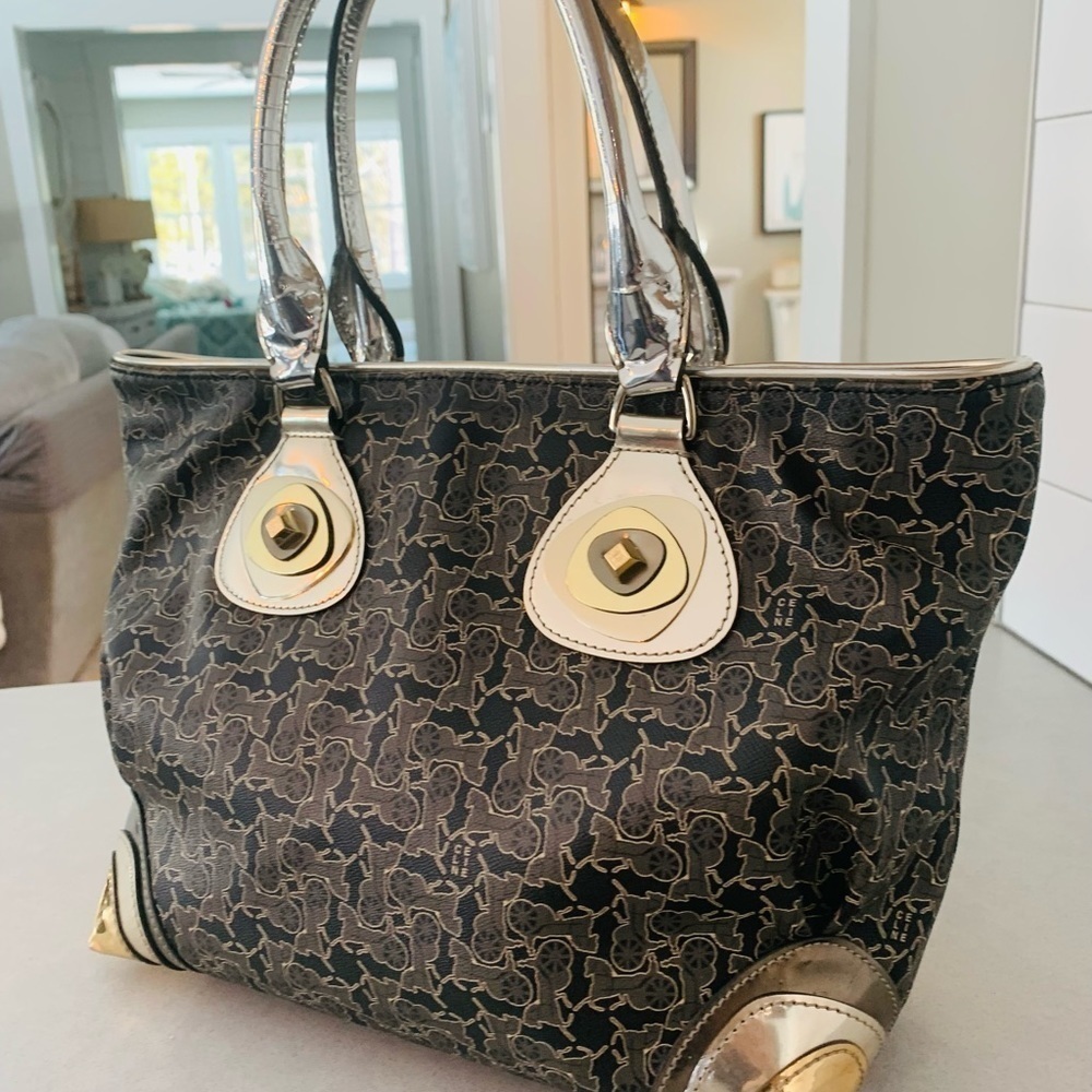 Celine Leather Handbag Purse Satchel